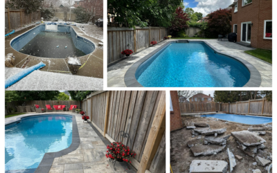 Before & After Pool Build in Stouffville, Ont