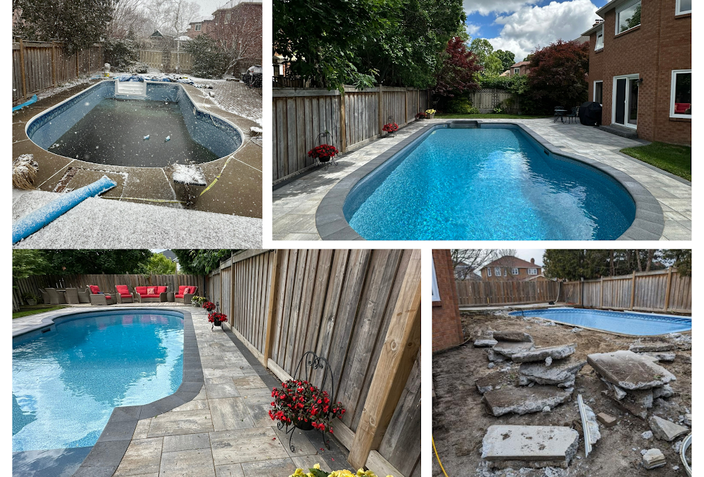 Before & After Pool Build in Stouffville, Ont