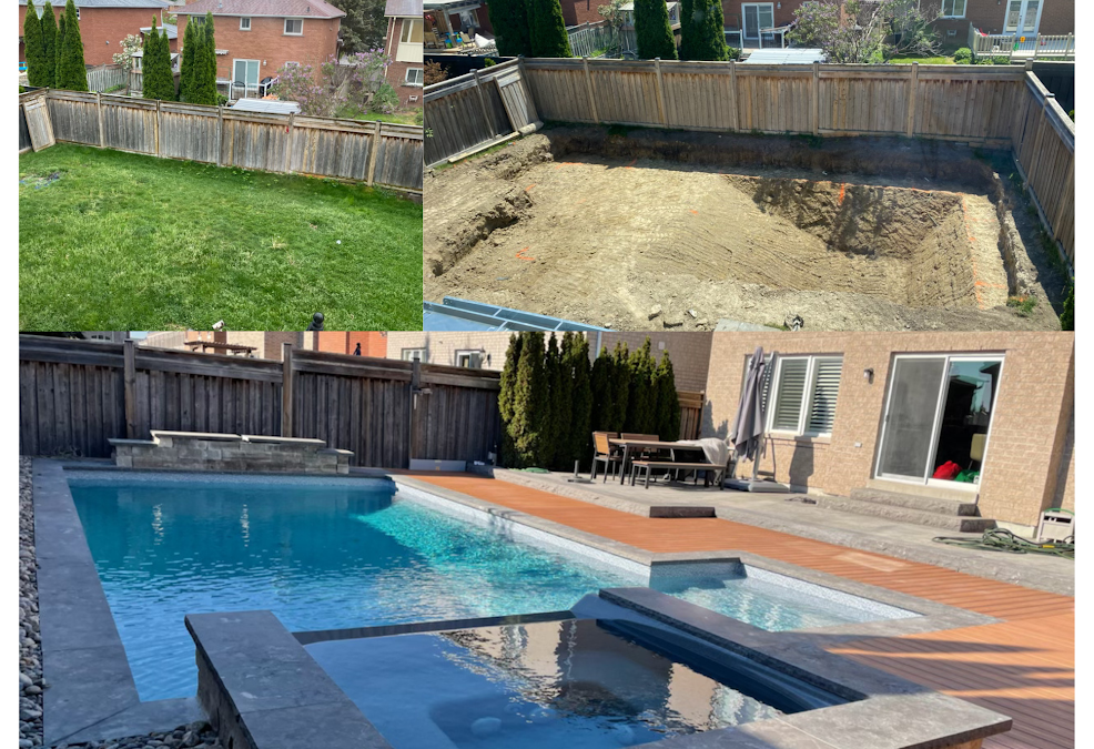 Custom Backyard Swimming Pool in Newmarket, ON