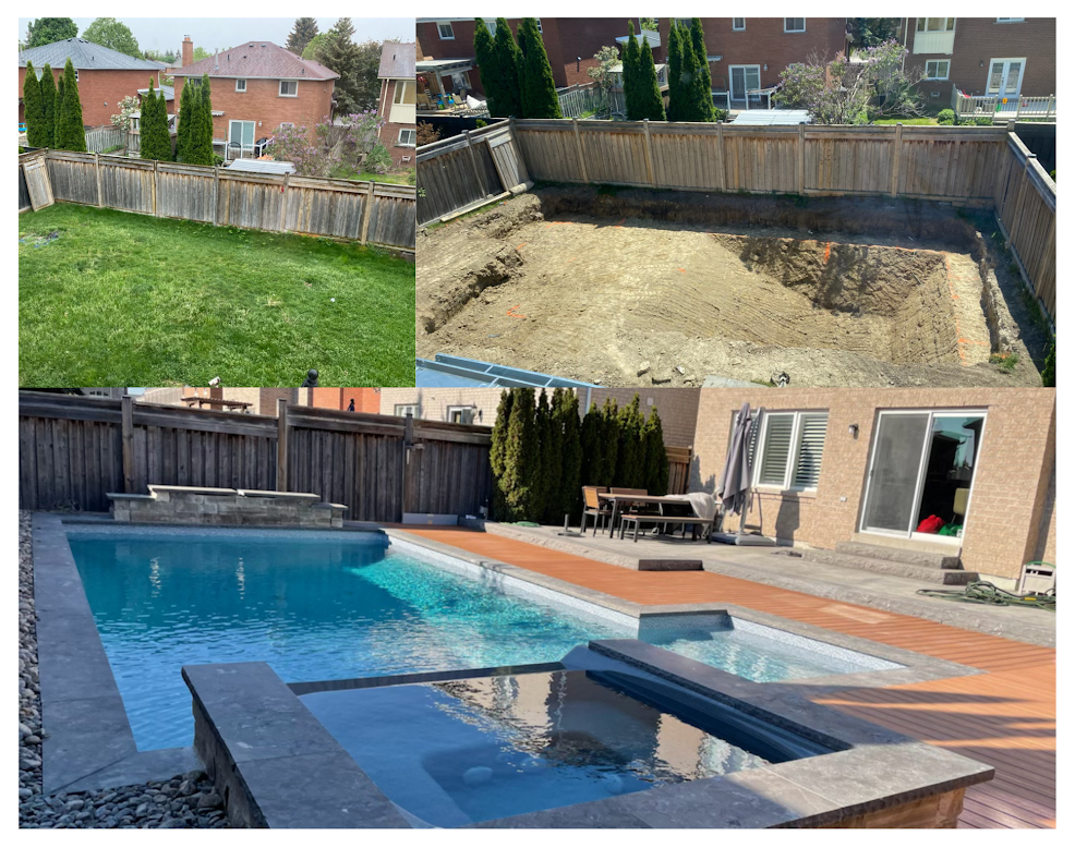 Custom Backyard Swimming Pool in Newmarket, ON