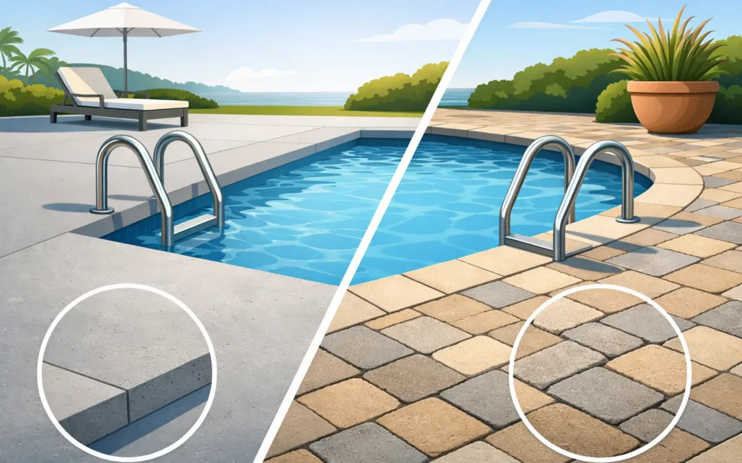 Pool Concrete Versus Interlock