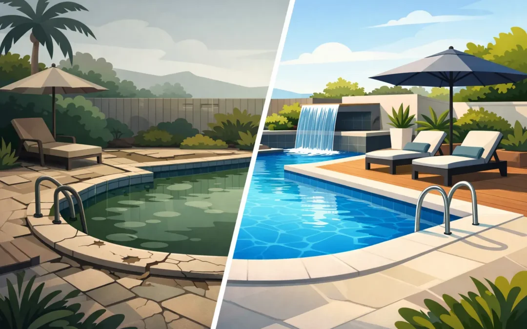 Pool Makeover Before and After Results