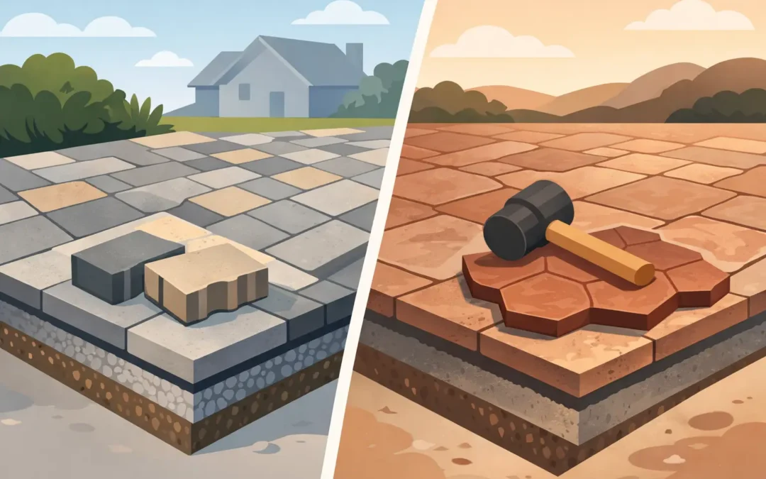Interlock or Stamped Concrete: Which Lasts?